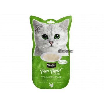 Kit Cat Purr Puree Plus Collagen Care Chicken & Collagen 15g x 4pcs (3 Packs)